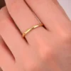 Minimalist İnce Klasik Paslanmaz Çelik Yüzük | Beden 19