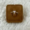 Romantik Örgü Bant Kalp ve Damla Taşlı Yüzük