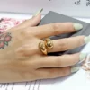 Modern Sıvı Damla Gold Yüzük - Minimalist Şıklık
